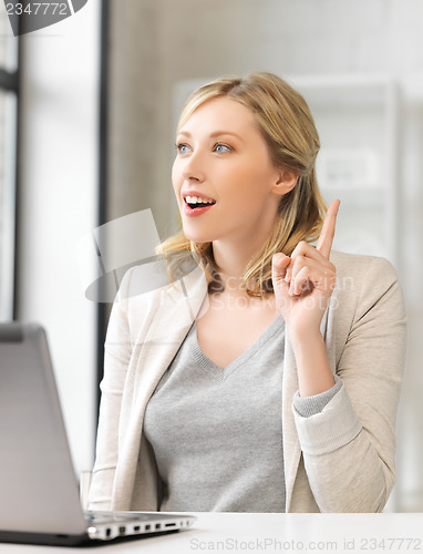 Image of woman with her finger up