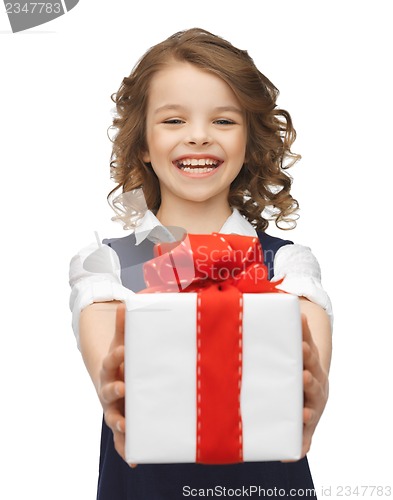 Image of girl with gift box