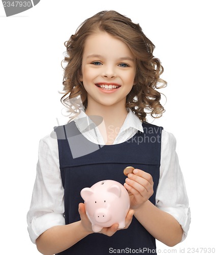 Image of girl with piggy bank