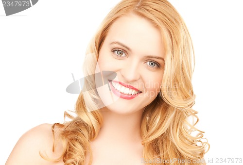 Image of beautiful woman with long blonde hair