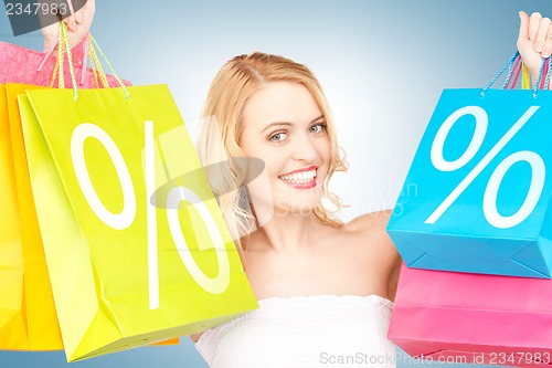 Image of woman with shopping bags