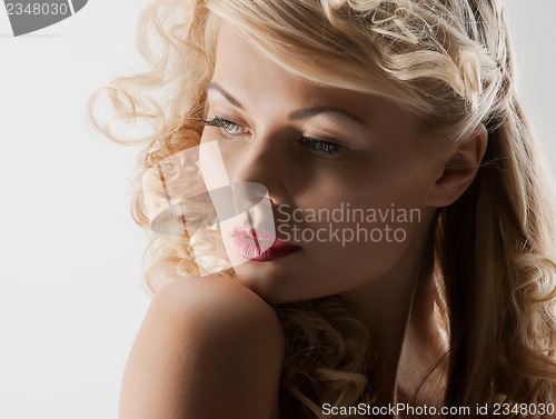 Image of beautiful woman with long hair