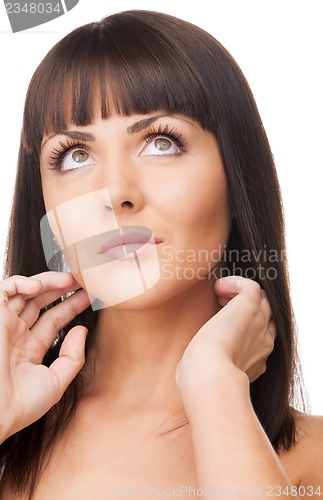 Image of beautiful woman with long hair