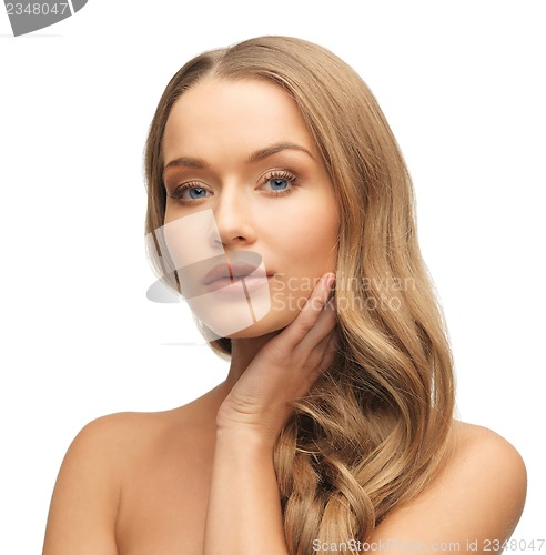 Image of beautiful woman with long hair