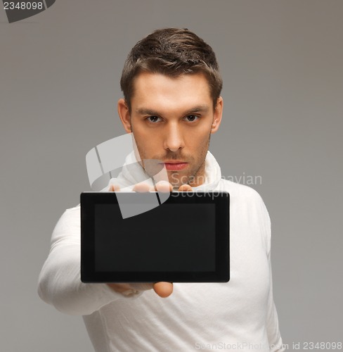 Image of man with tablet pc