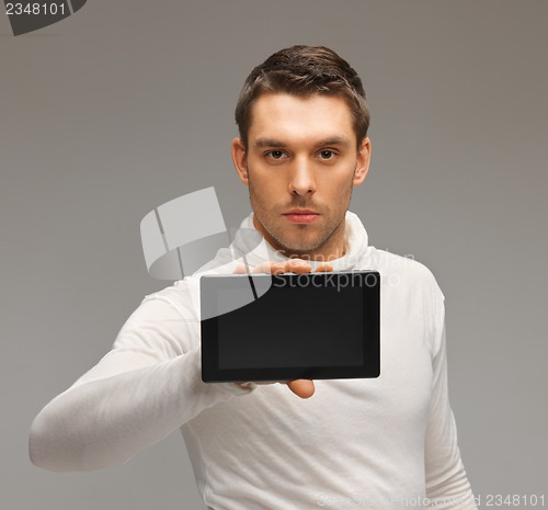 Image of man with tablet pc