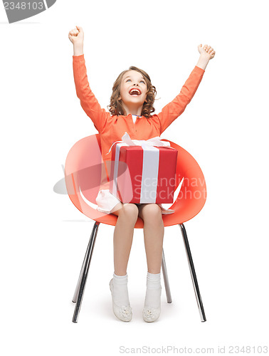 Image of girl with gift box