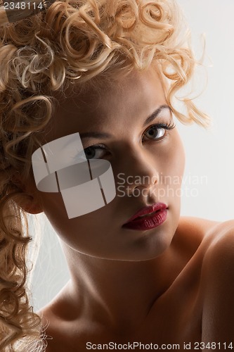 Image of beautiful woman with long hair