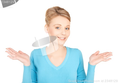 Image of woman shrugging or doubting