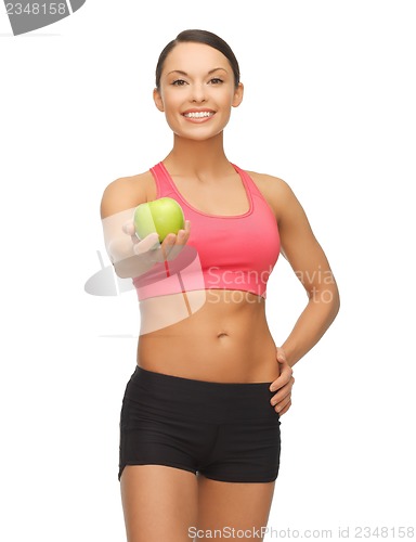 Image of woman with apple