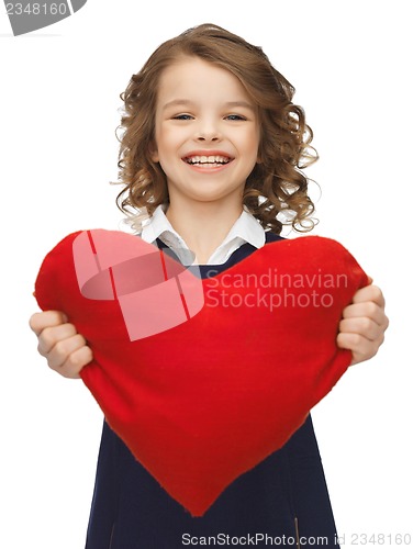 Image of girl with big heart