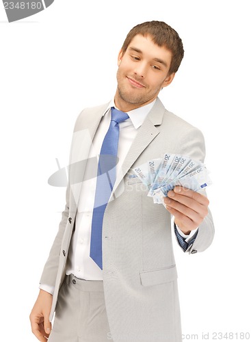 Image of man with euro cash money