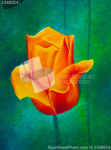 Image of Painting of a tulip