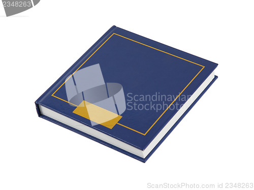 Image of Simple blue square book isolated