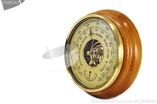 Image of Barometer - aneroid on a white background