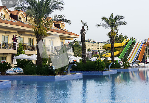 Image of Resort at coast of Mediterranean sea.