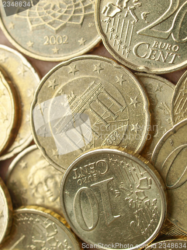 Image of Euro coins background