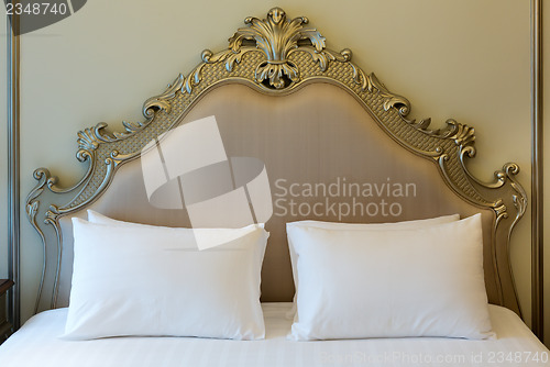 Image of Double bed in the hotel room