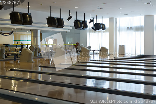 Image of inside shuts of the bowling center