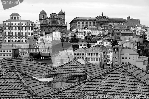 Image of Portugal. Porto city in black and white 