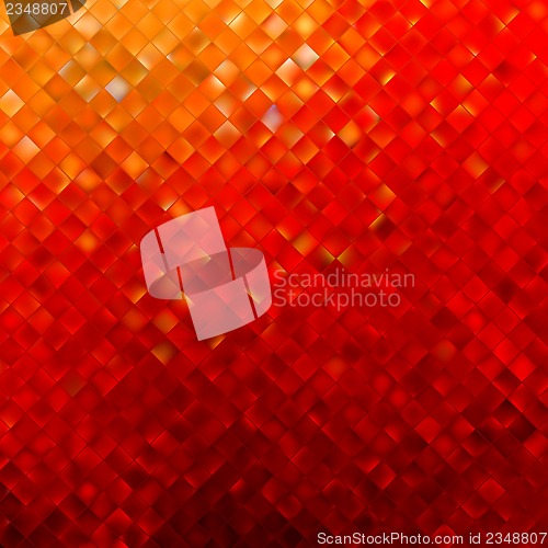 Image of Square pattern in red and orange colors. EPS 8