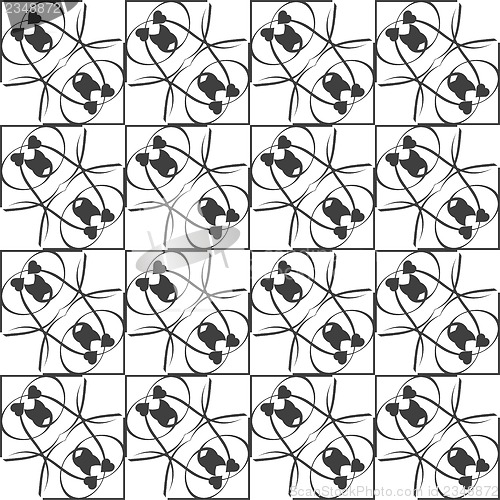 Image of Seamless geometric black and white pattern