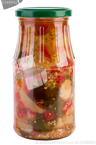 Image of Braised eggplant conserved in glass jar