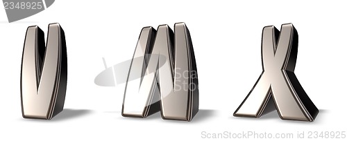 Image of letters vwx