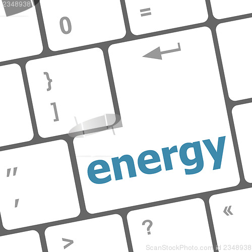 Image of energy button on computer pc keyboard key