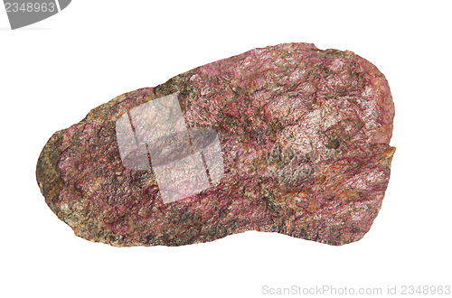 Image of Eudialyte stone on a white background