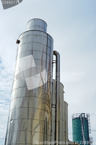 Image of Large industrial silo outdoors