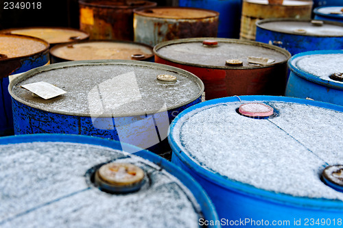 Image of Chemical waste dump with a lot of barrels