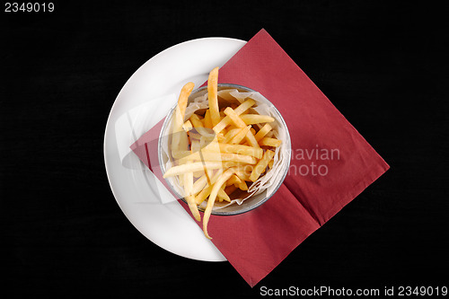 Image of Delicious french fries closeup