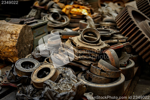 Image of Rusty industrial machine parts