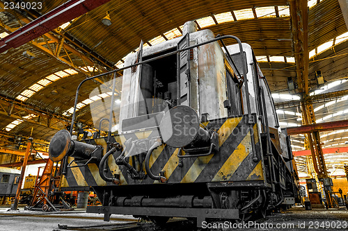 Image of Freight train in garage