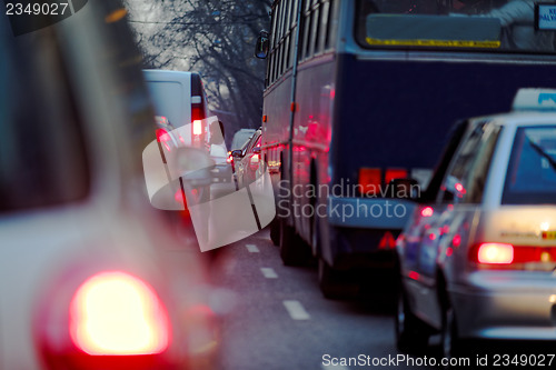 Image of Traffic jam at rush hour
