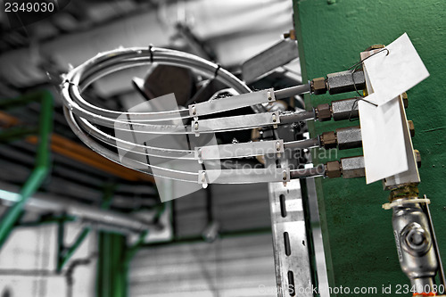 Image of Electric wires in industrial building