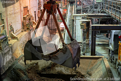Image of Industrial crane in a power plant