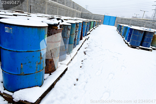 Image of Chemical waste dump with a lot of barrels