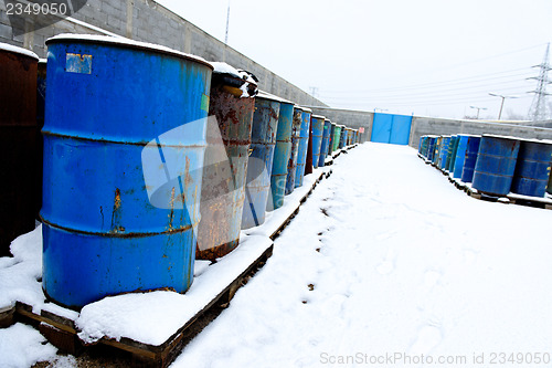 Image of Chemical waste dump with a lot of barrels