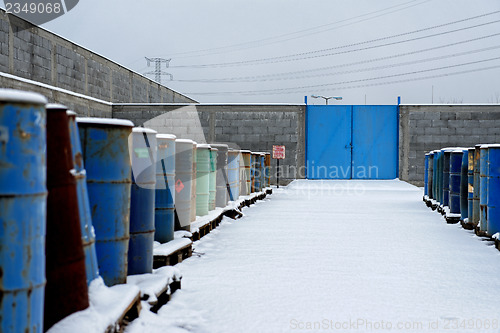 Image of Chemical waste dump with a lot of barrels