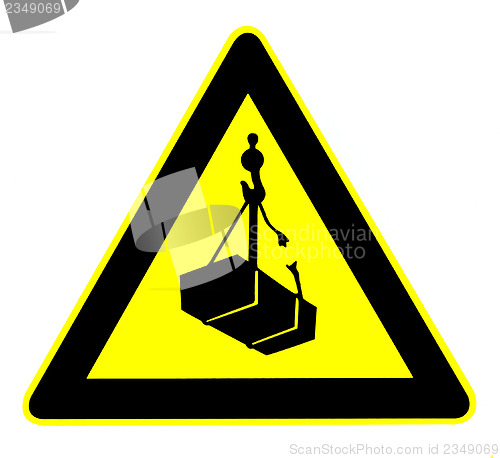 Image of Overhead loads yellow sign