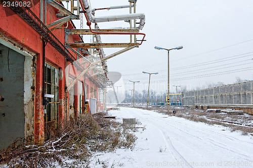 Image of Landscape with industrial architecture