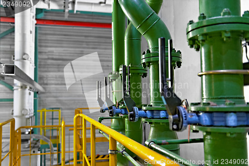 Image of Industrial pipes in a power plant