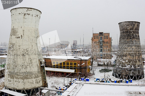 Image of Landscape with industrial architecture