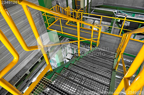 Image of Industrial Interior with large staircase