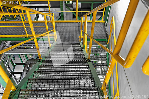 Image of Industrial Interior with large staircase