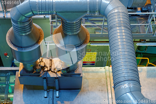 Image of Large industrial interior with power generator