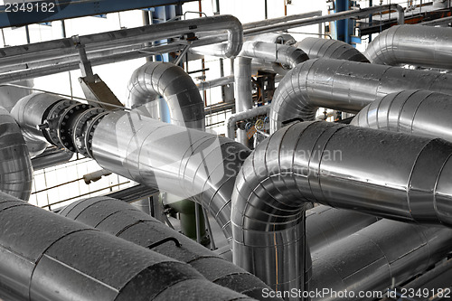 Image of Industrial pipes in a thermal power plant