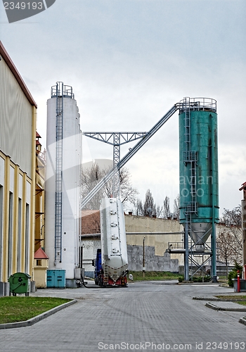 Image of Large industrial silo outdoors